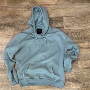 Hollister Men's Teal Hoodie Sweater